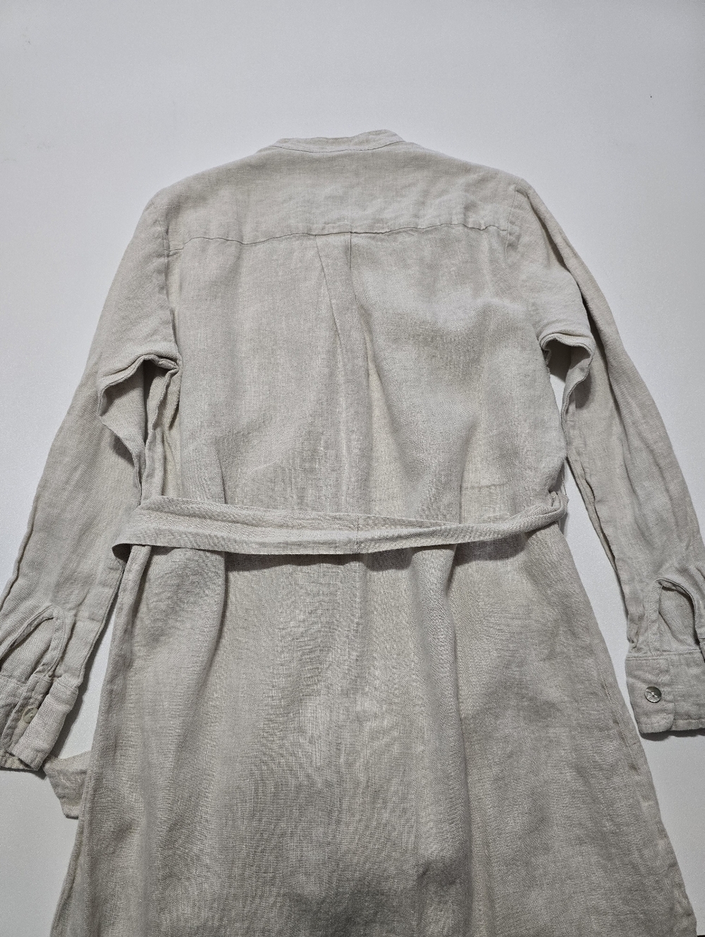 Fifteen Twenty Midi Length Shirtdress Long Sleeves Collar Linen Size S - Picture 12 of 13